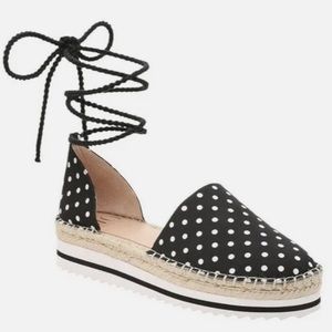 JLO Jennifer Lopez Black Polka Dot
Larenn Espadrille Shoes ~ Size 8~ New